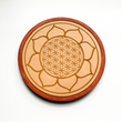 Load image into Gallery viewer, Sage and Aura - Flower of Life Wooden Crystal Grid