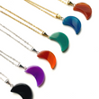 Load image into Gallery viewer, Agate Moon Necklace - Sage and Aura
