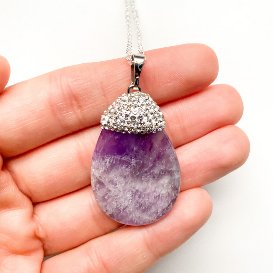 Amethyst Tongue Necklace - Sage and Aura