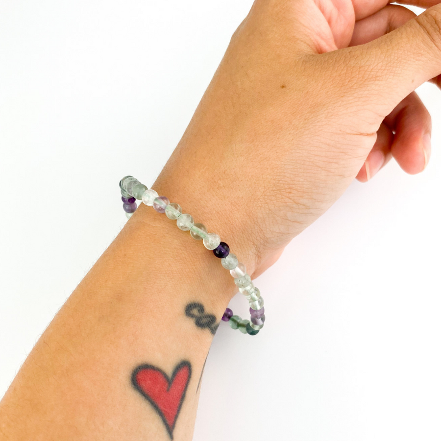Rainbow Fluorite Bracelet - Sage and Aura