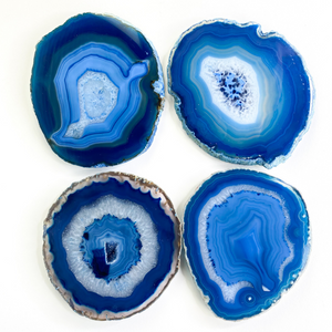 Blue Agate Coasters - Sage and Aura