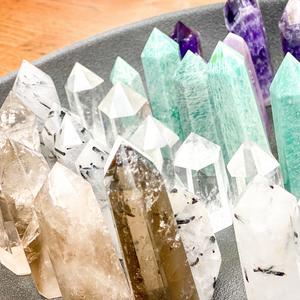 Tourmalinated Quartz Polished Point - Sage And Aura