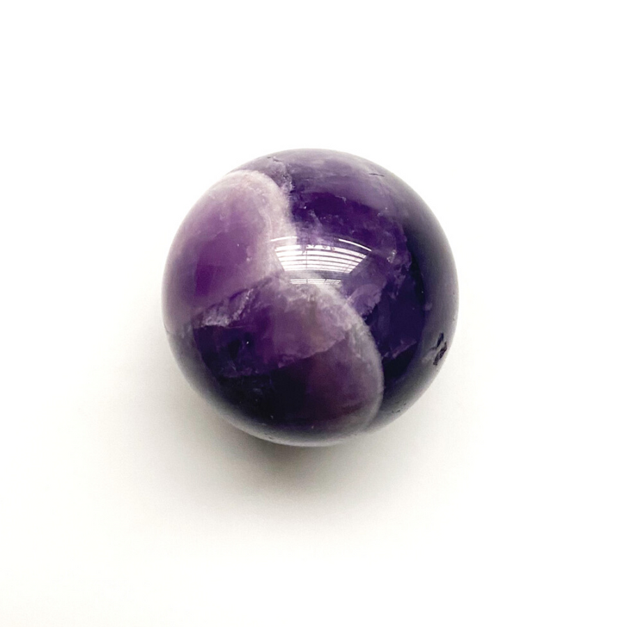 Chevron Amethyst Sphere - Sage and Aura