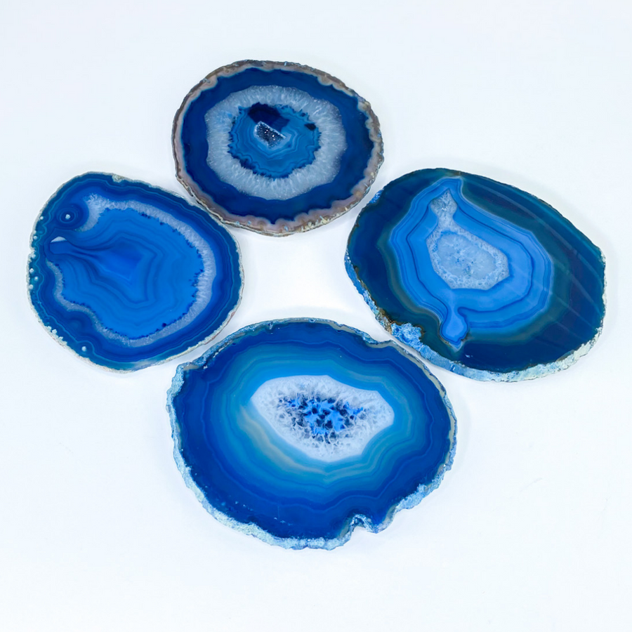 Blue Agate Coasters - Sage and Aura
