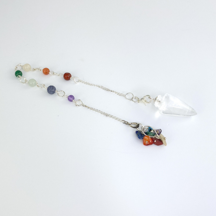 Clear Quartz Chakra Pendulum - Sage and Aura
