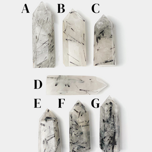 Tourmalinated Quartz Polished Point - Sage And Aura