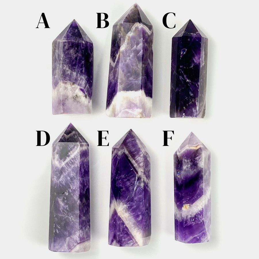 Chevron Amethyst Polished Point - Sage And Aura