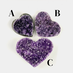 Amethyst Druzy Heart - Sage And Aura