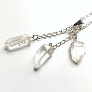 Triple Clear Quartz Necklace - Sage and Aura