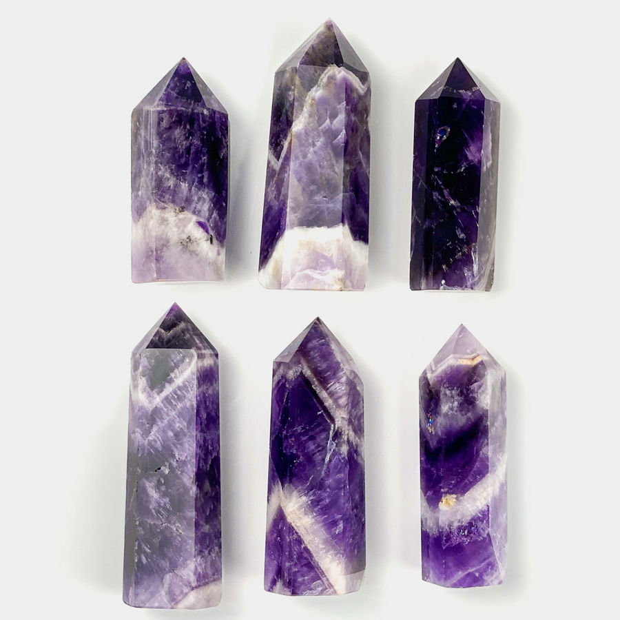 Chevron Amethyst Polished Point - Sage And Aura