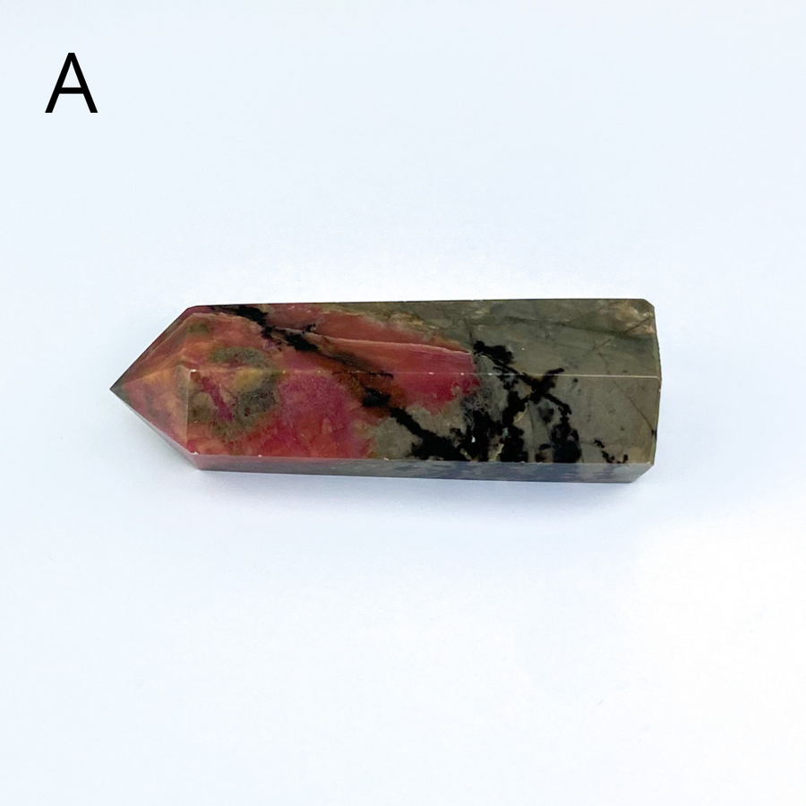 Rhodonite Polished Point - Sage and Aura