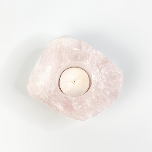 Rose Quartz Tea Light/Candle Holder - Sage And Aura
