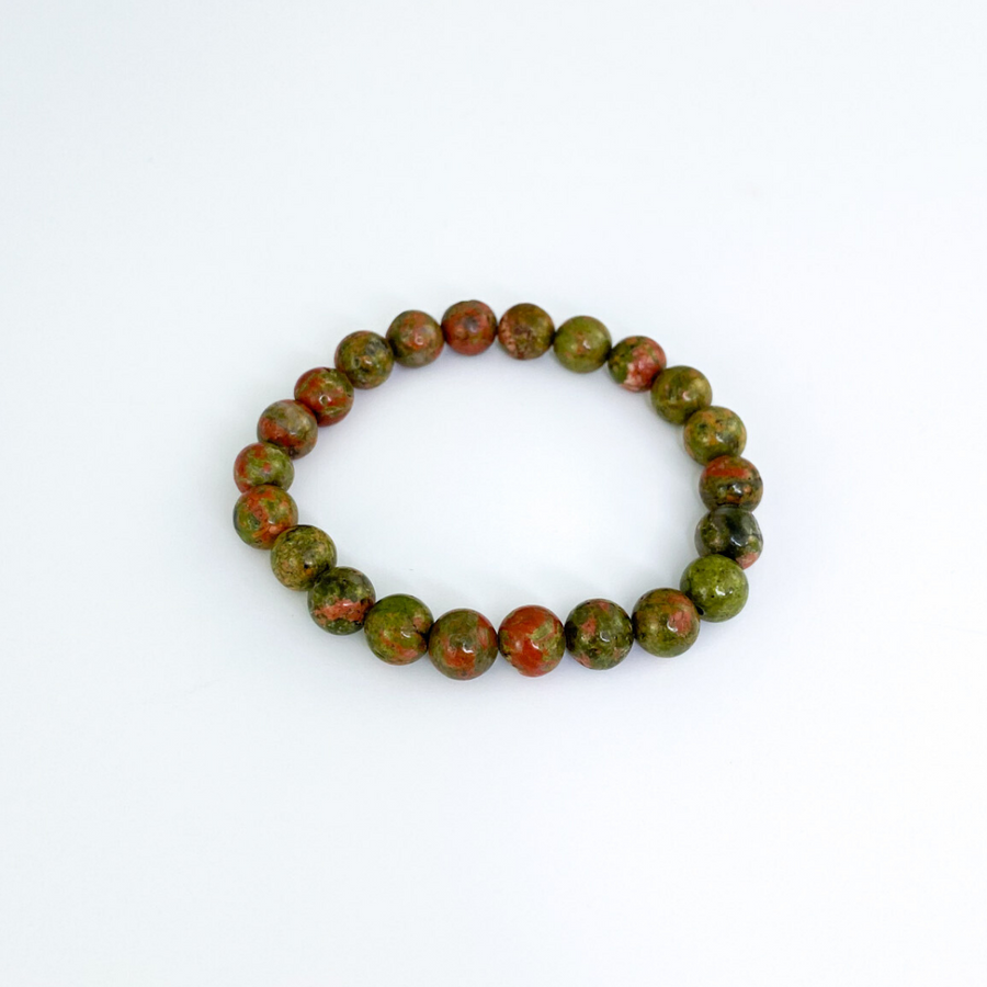 Unakite Bracelet - Sage and Aura