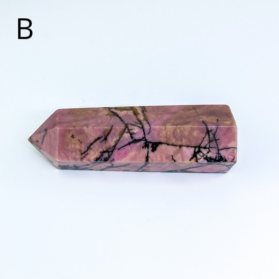 Rhodonite Polished Point - Sage and Aura