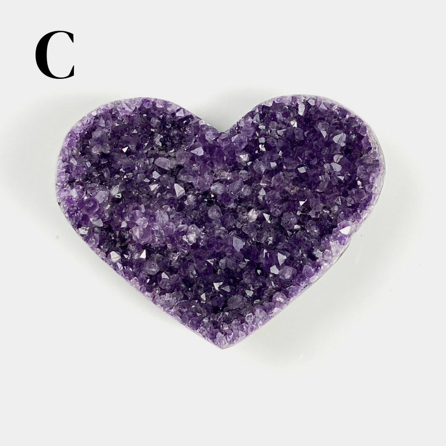 Amethyst Druzy Heart - Sage And Aura