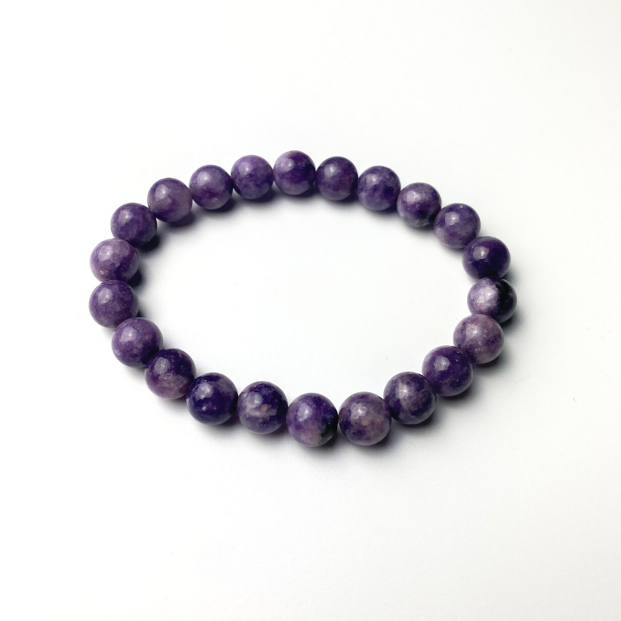 Sage and Aura -  Lepidolite Bracelet (8mm)