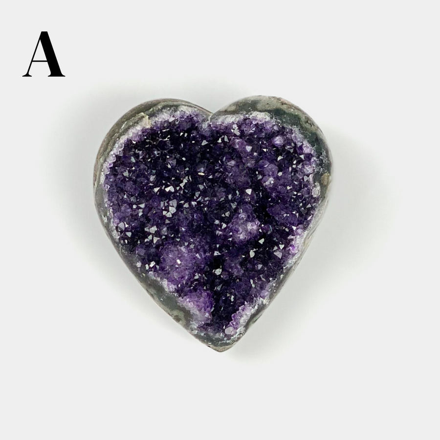 Amethyst Druzy Heart - Sage And Aura