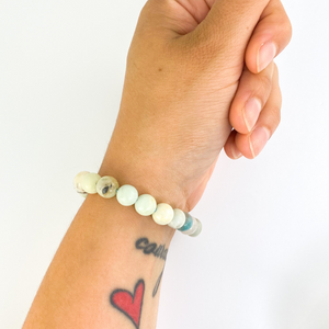 Mixed Amazonite Bracelet (8mm) - Sage and Aura