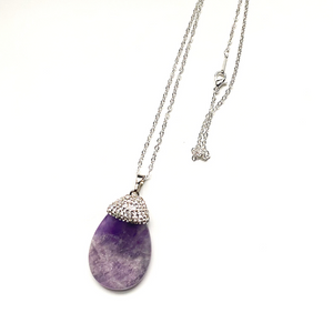 Amethyst Tongue Necklace - Sage and Aura