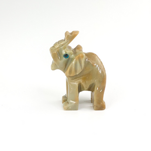 Soapstone Elephant - Sage and Aura